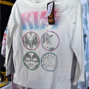 Kiss Kids White Graphic Long Sleeve Tee